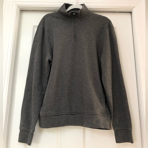 Men’s J. Crew French Rib Half-Zip Sweatshirt Sweater Top with Pockets - Picture 6 of 16